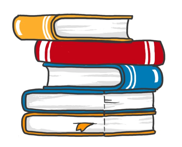 表紙のイメージが存在しないため、積み上げた本の画像が表示されています。