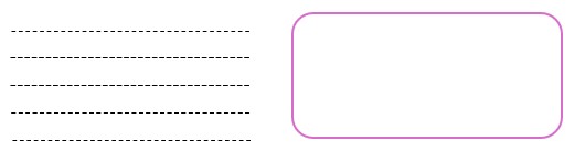 教科書に直接回答を記入するための罫線や、大きな四角い罫線のない枠の形状をした解答欄の見本が示されています。