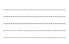 点線が何行か続いている形式の解答欄